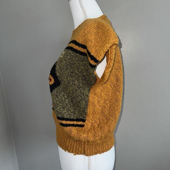 Vintage Worthington Sleeveless Knit Pullover Sweater Woman’s L Boho Geometric - Picture 2 of 7